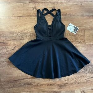 LOVE, NICKIE LEW BLACK CROSS MINI DRESS